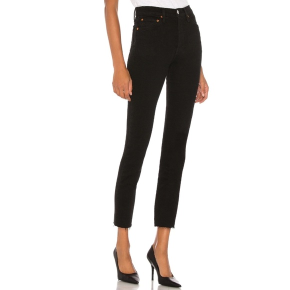 RE/DONE 90s High Rise Ankle Crop Black Jeans NWT - Picture 3 of 15